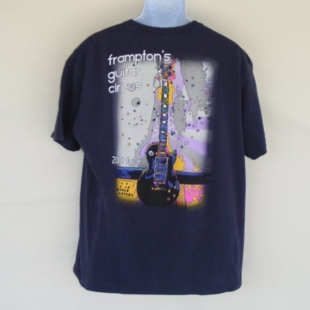 PETER FRAMPTON Concert Tshirt XL Blue 2013 Guitar